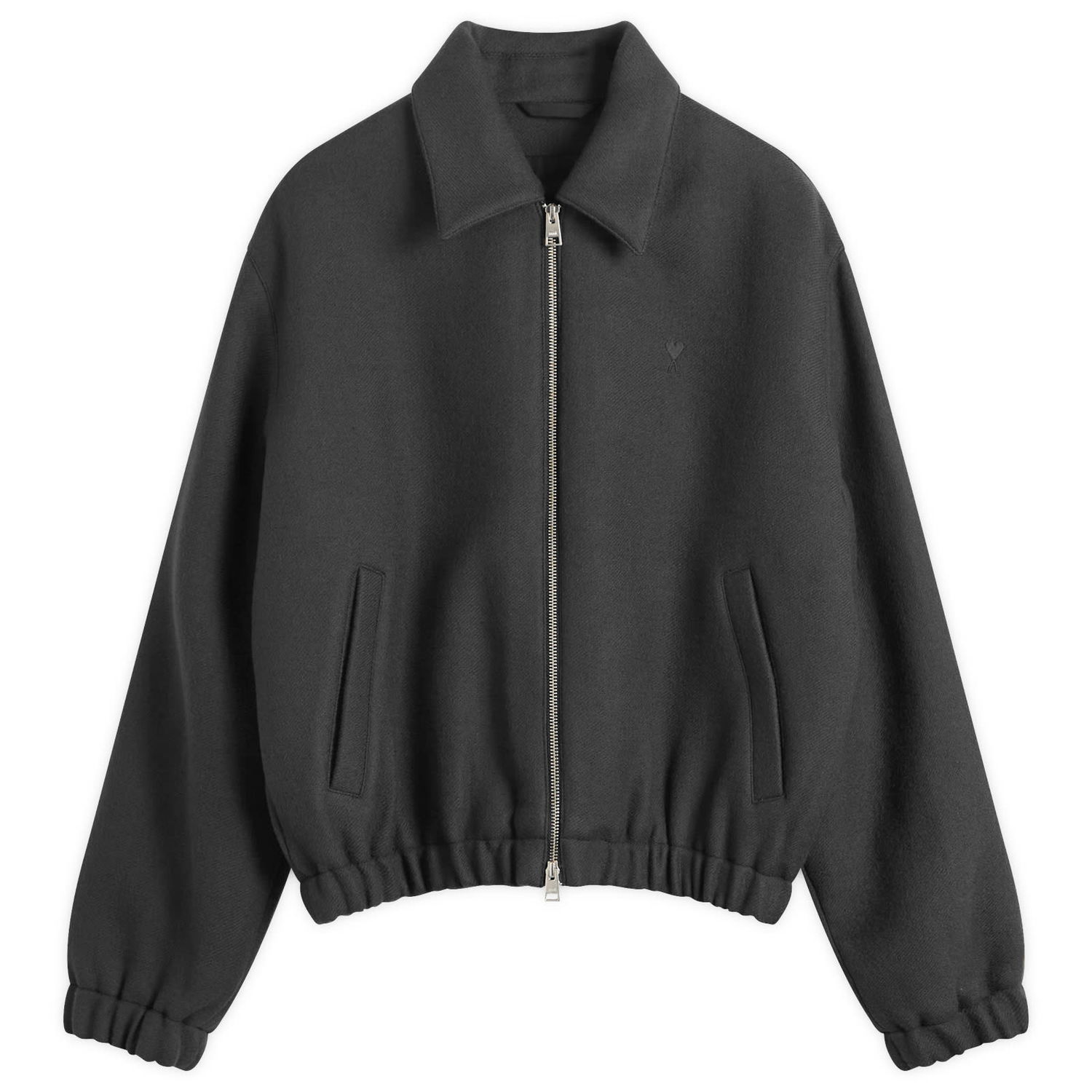 Яке бомбър AMI Boiled Wool Gabardine ADC Jacket Сиво | H25HJK830-WV0078-020H25, 0