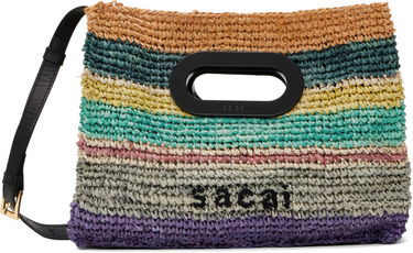 Голяма пазарска чанта sacai Sacai Raffia New Shopper Small Bag Многоцветен | S149-01, 0