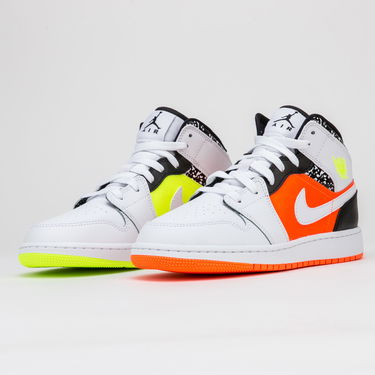 Кецове и обувки Jordan Jordan 1 Mid GS Бяло | 554725-870, 1