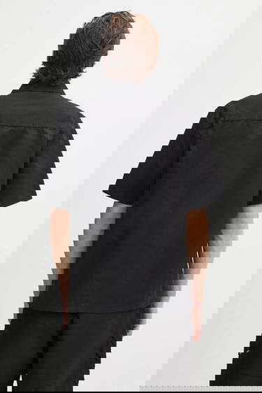 Риза AXEL ARIGATO Stitch Embroidered Relaxed Fit Short-Sleeve Shirt with Classic Collar Черно | A3050001, 2