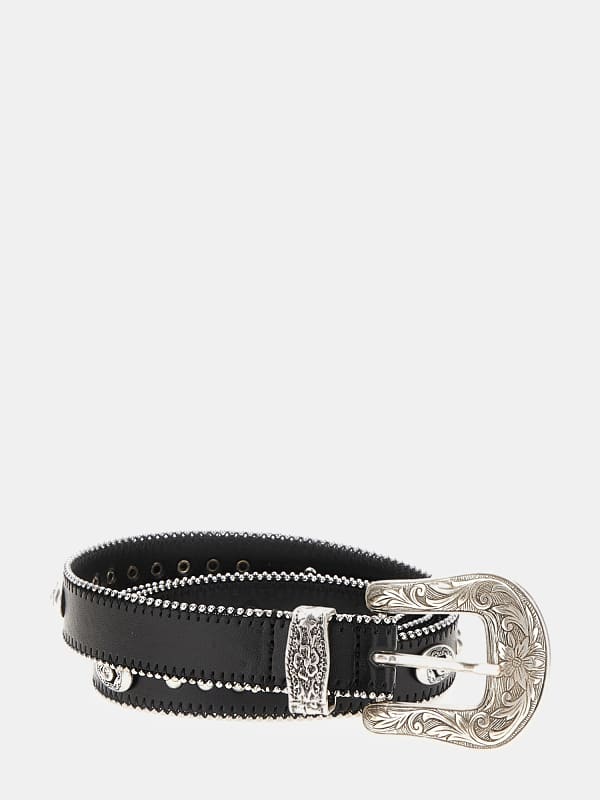 Колани GUESS Stud Appliqué Belt Черно | BW7872P3420, 0