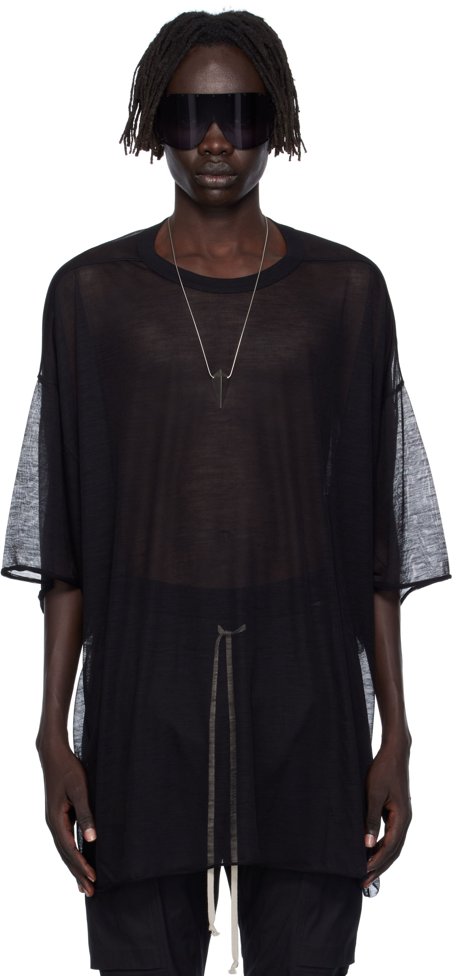Тениска Rick Owens Rick Owens Concordians Tommy T-Shirt Черно | RU02E1283 JWR, 0