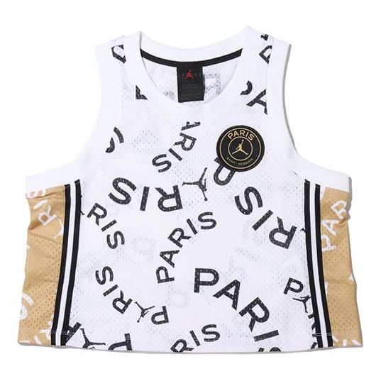 Съкратен топ Jordan Air Jordan x Paris Saint-Germain Crop Top Jersey Бяло | CU5708-100, 0