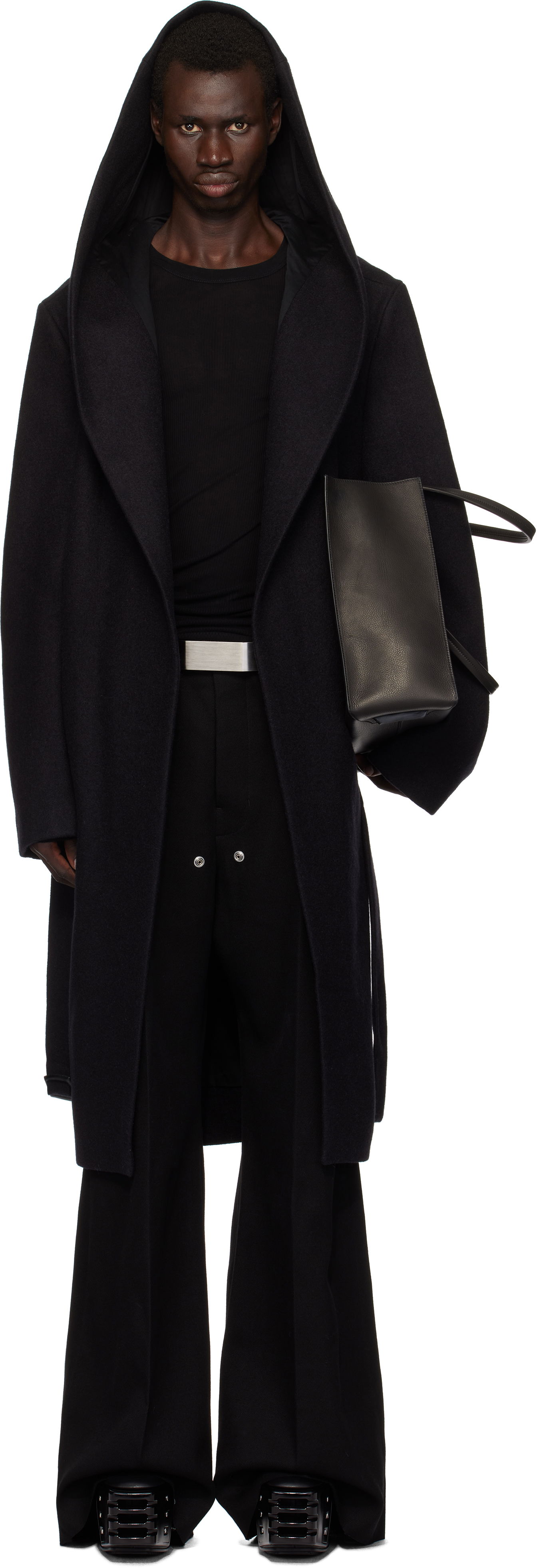 Палта Rick Owens Slim Hoodie Coat Черно | RR02D6912 WHF, 0