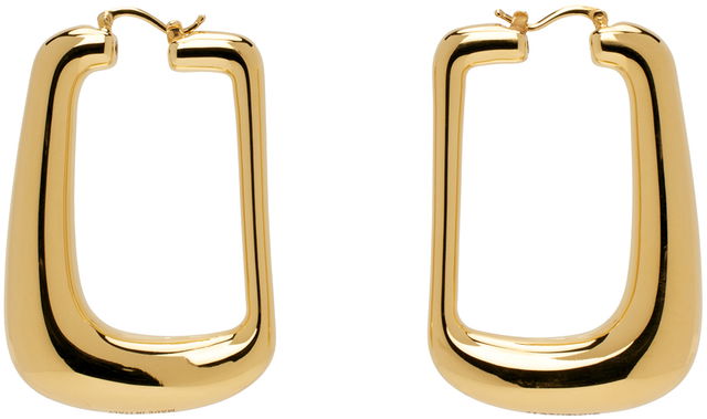 Gold Les Sculptures 'Les boucles Ovalo' Earrings