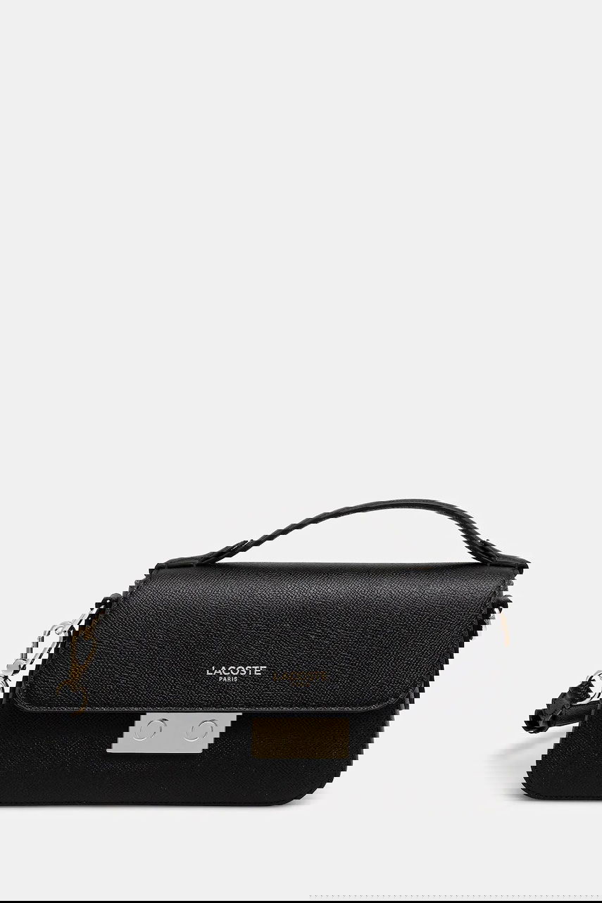 Дамска чанта Lacoste Lacoste Leather Handbag Черно | NF5099PH, 0