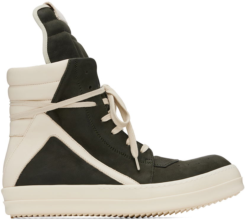 Кецове и обувки Rick Owens Green Porterville Geobasket Черно | RU02D6894 LWNLCO