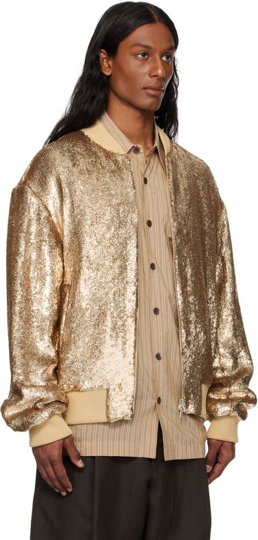 Яке бомбър Dries Van Noten Dries Van Noten Sequinned Bomber Jacket Металик | 251-080546-1481, 1