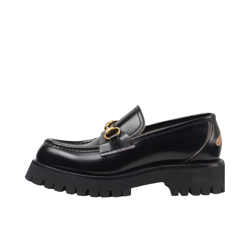Кецове и обувки Gucci Lug Horsebit 30mm Platform Loafer Черно | _577236 DS800 1000
