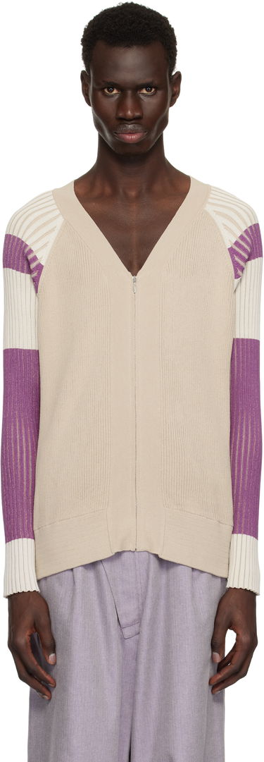 Пуловер KIKO KOSTADINOV Kiko Kostadinov Inex Zip Cardigan Бежово | KKSS25KN03-115, 0