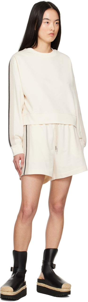 Къси панталони Moncler Moncler Striped Trim Shorts Бяло | K10938H0001789A1K, 3