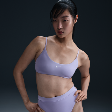 Бански Nike Essential High-Waist Bikini Bottoms Лилаво | DH9951-515, 3