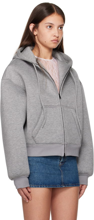 Суитчър WARDROBE.NYC WARDROBE.NYC Bonded Zip-Up Hoodie Сиво | W1093F24BJ, 1