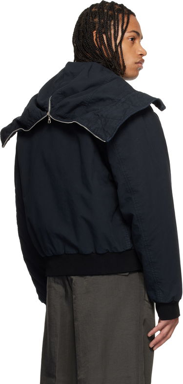Яке бомбър Dries Van Noten Overdyed Hooded Bomber Jacket Тъмно синьо | 252-020585-2101, 2