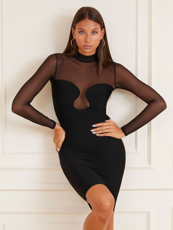 Pокля GUESS Marciano See-Through Dress Черно | 2BGK055036Z, 0
