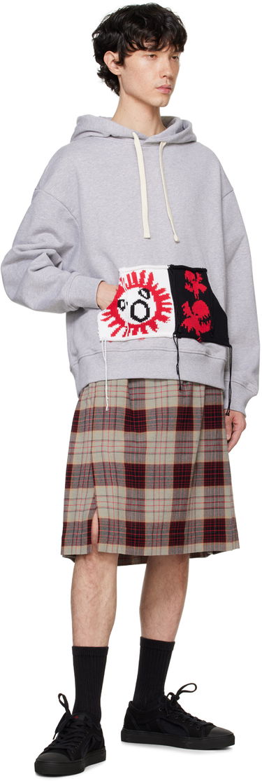 Суитчър Charles Jeffrey Loverboy Charles Jeffrey LOVERBOY Knit Patchwork Hoodie Сиво | 41100301, 3