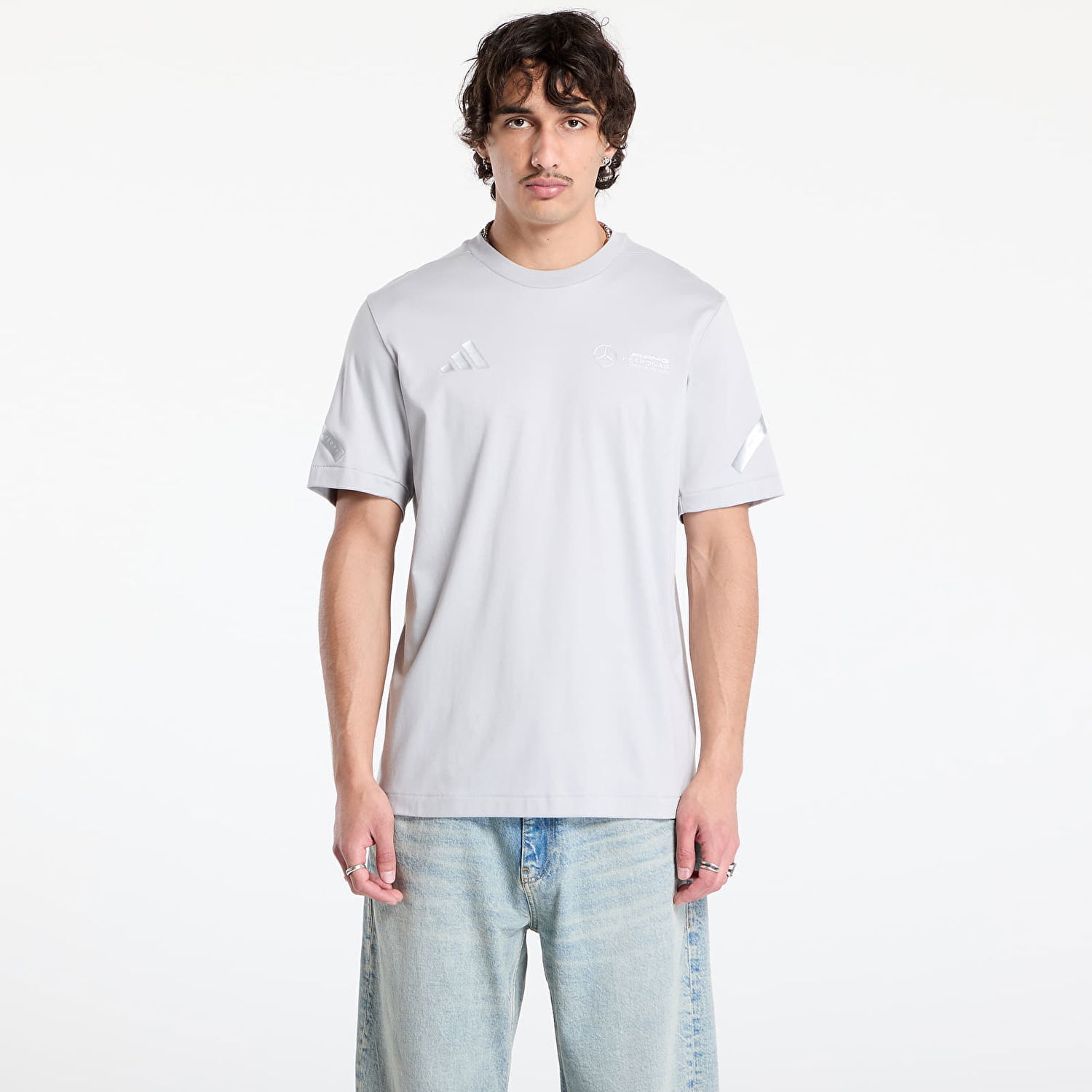 Тениска adidas Performance adidas x Mercedes AMG Silver Tee Сиво | JW3481, 0