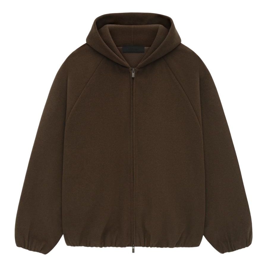 Яке Fear of God Fear of God Essentials SS25 Relaxed Brushed Hooded Jacket Кафяво | 202HO246255F, 0