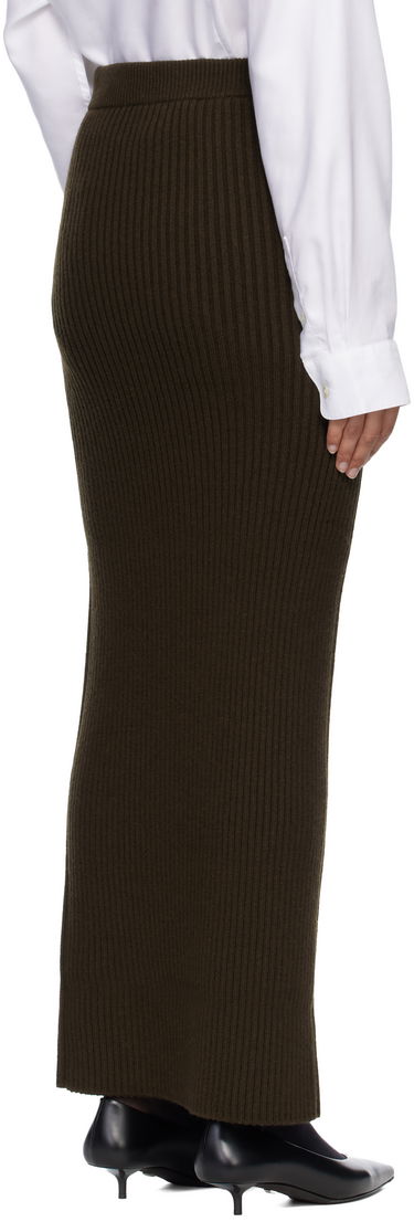 Пола Max Mara Boris Ribbed Knit Maxi Skirt Зелено | 2521306093600, 2
