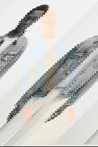 Яке BAPE Distressed 13Oz Oversize Denim Trucker Jacket Синьо | 1K80140308, 0