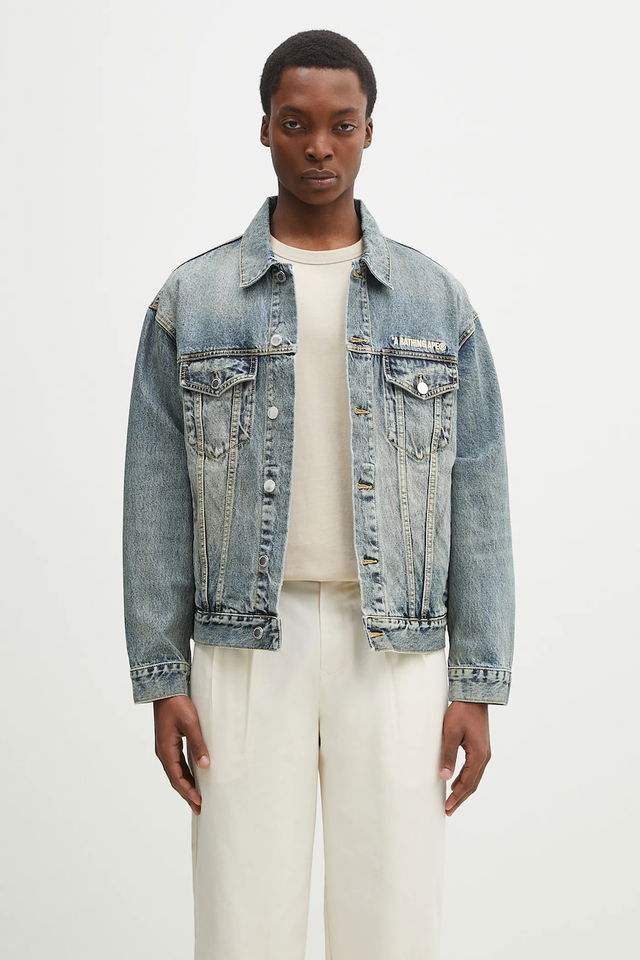 Distressed 13Oz Oversize Denim Trucker Jacket
