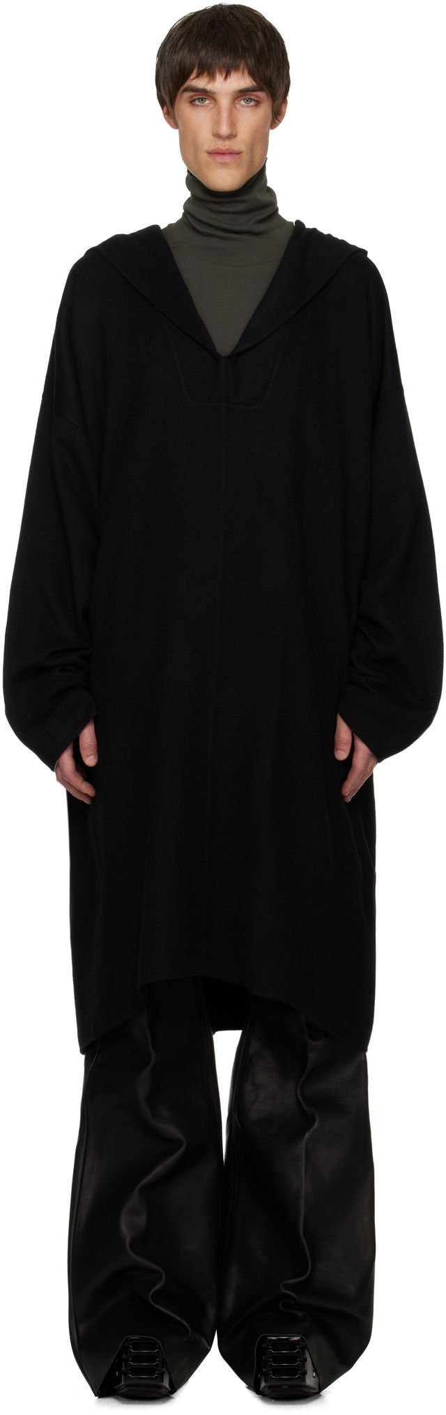 Rick Owens Concordians LS Knee Kaftan Coat