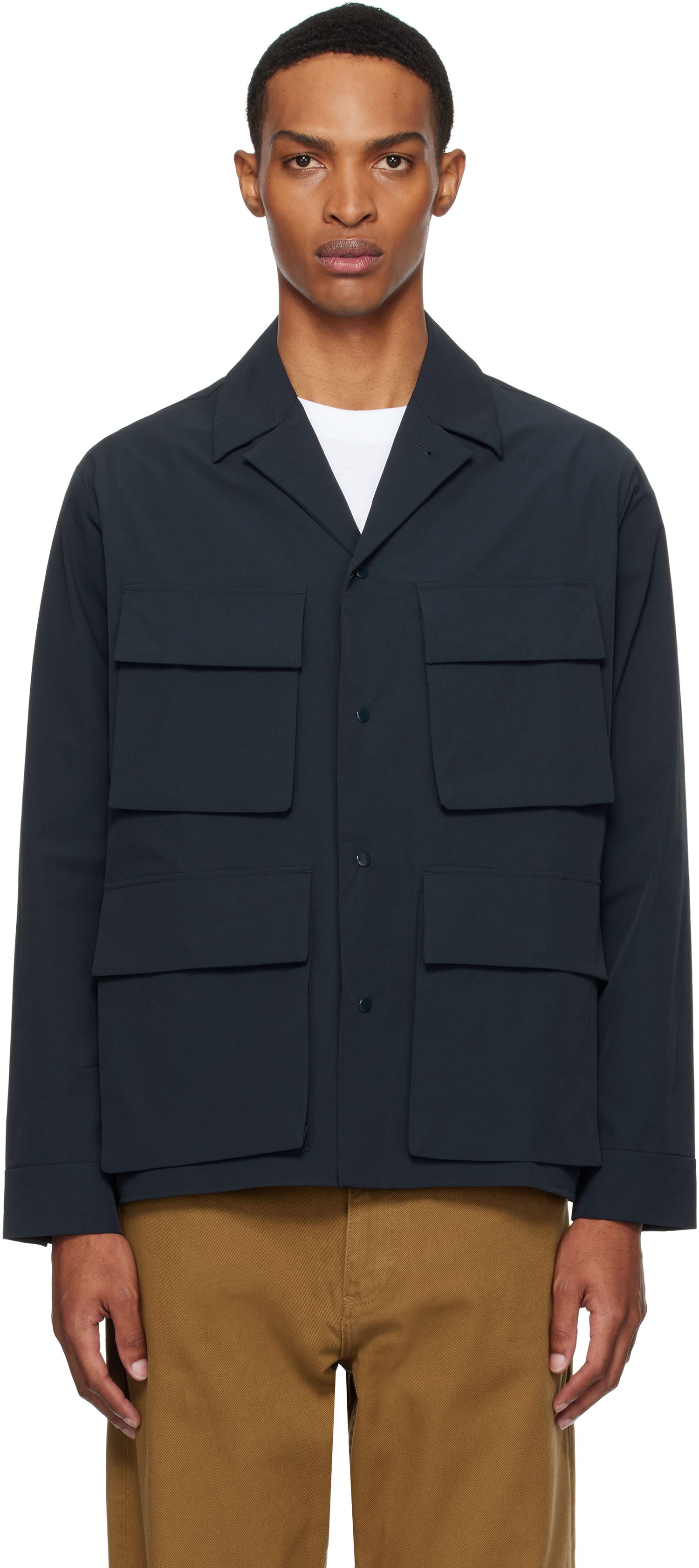 Риза NORSE PROJECTS Norse Projects Mads Travel Light Overshirt Тъмно синьо | N50-0269, 0