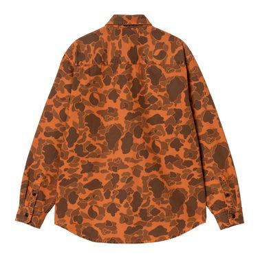 Риза Carhartt WIP Duck Camo Long Sleeve Shirt Оранжево
 | I033769_8, 3