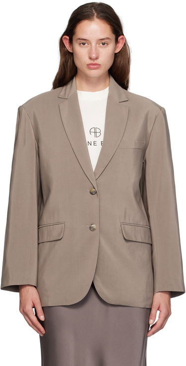 Яке Anine Bing Single-Breasted Blazer Бежово | A-01-2007-TPU23, 0