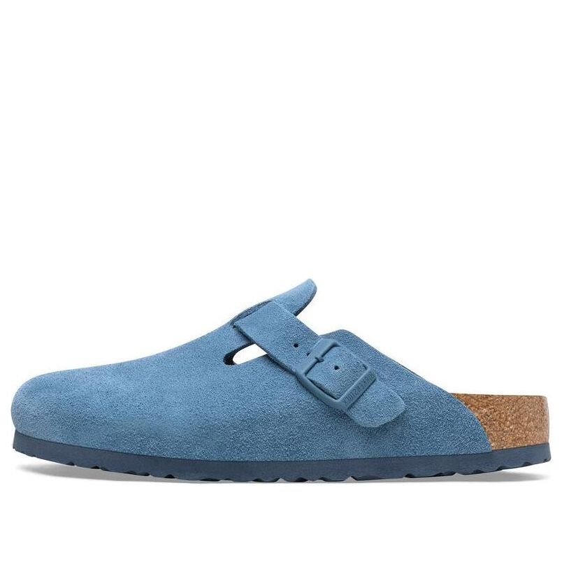 Кецове и обувки Birkenstock Birkenstock Boston Soft Footbed Suede Narrow Fit Clogs Синьо | 1027711