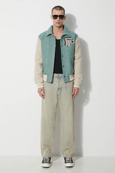 Яке бомбър Filling Pieces Filling Pieces Wool Varsity Jacket Зелено | 78616981033, 1