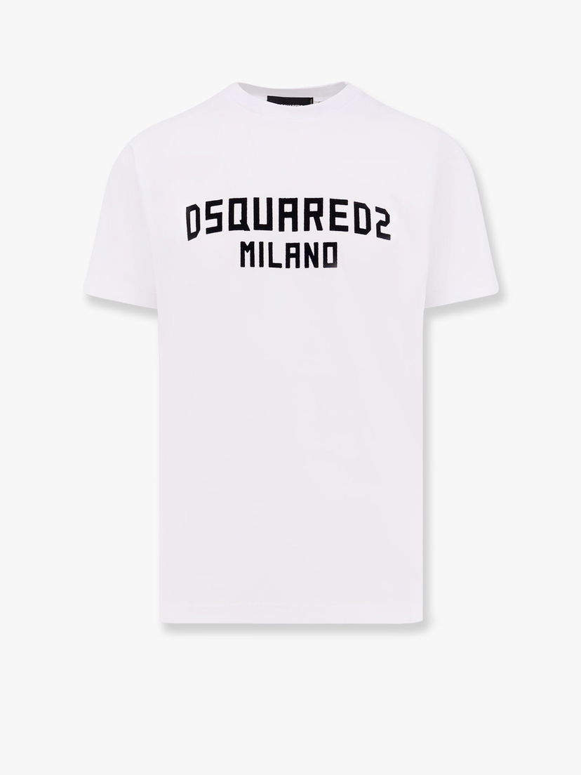 Тениска DSQUARED2 Men's White Graphic T-Shirt Бяло | S74GD1418D20020961