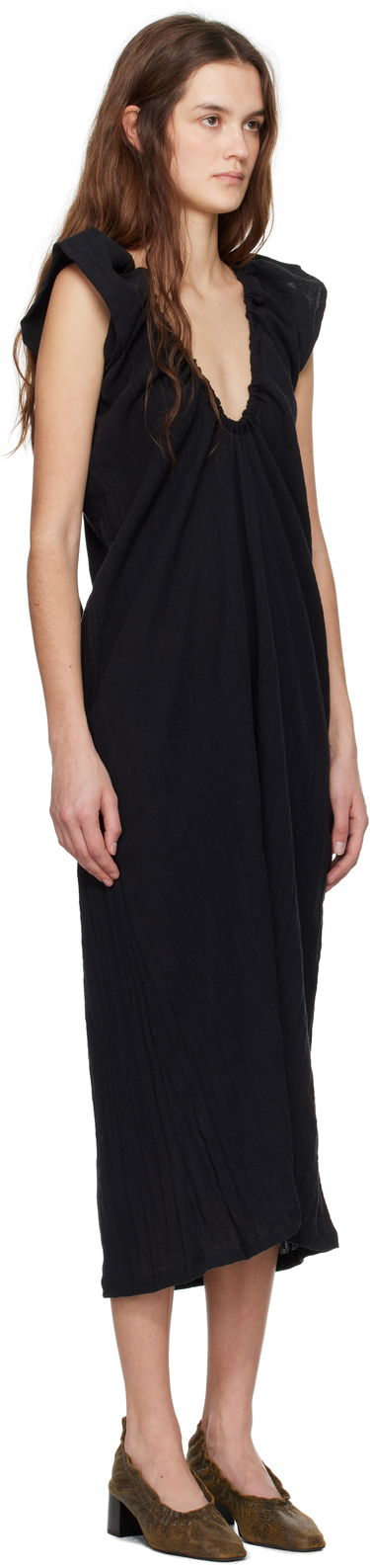 Pокля Baserange Baserange Max Draped Maxi Dress Сиво | DRMX-LC-SP25, 4