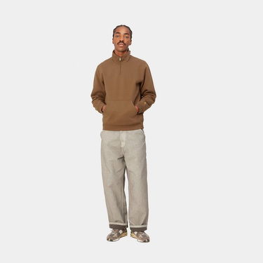 Суитчър Carhartt WIP Chase Neck Zip Sweatshirt "Tamarind / Gold" Кафяво | I027038_1R0_XX, 2