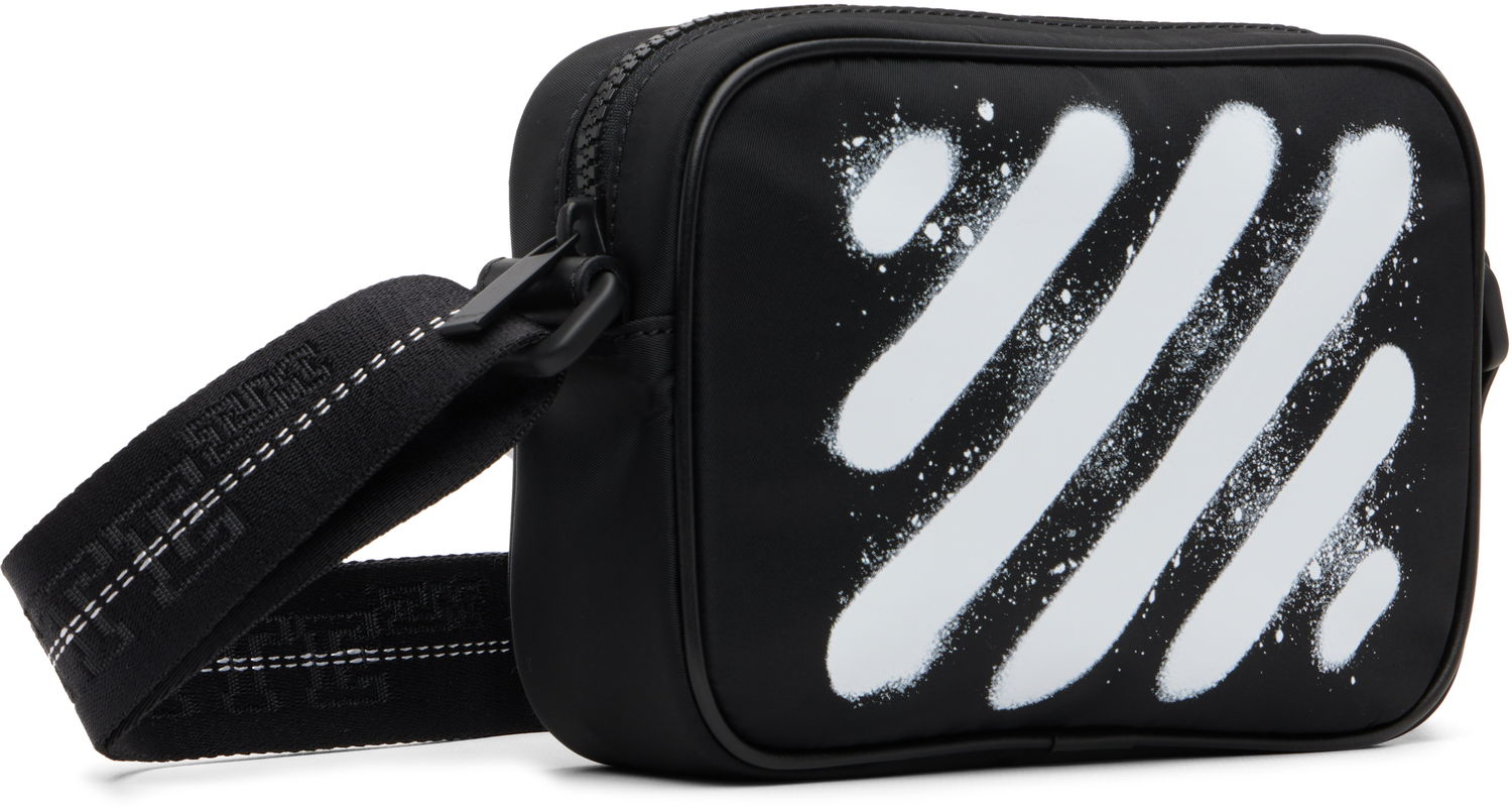 Чанта през рамо Off-White Diagonal Spray Camera Bag Черно | OMNQ099F25FAB0011001, 1