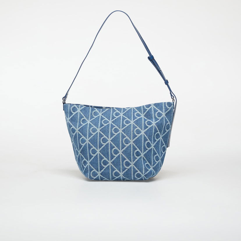 Чанта през рамо CALVIN KLEIN Emblem Aop Denim Bucket Bag Синьо | LV04F3432G YBN