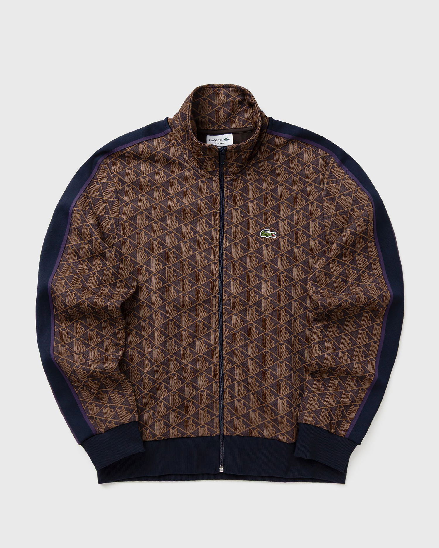 Суитчър Lacoste Monogram Pattern Full-Zip Track Sweatshirt with Side Stripes Многоцветен | SH1368-9I4, 1