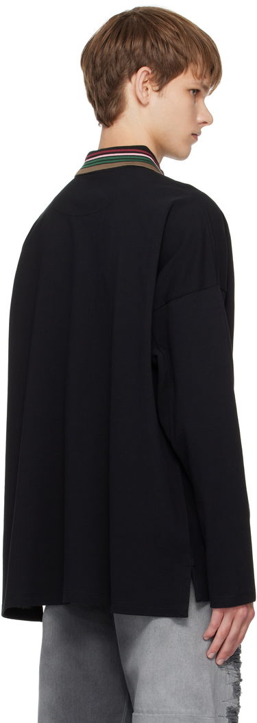 Поло тениска Vivienne Westwood Vivienne Westwood Oversized Long Sleeve Polo Черно | 2H01000Q-J0009-, 2