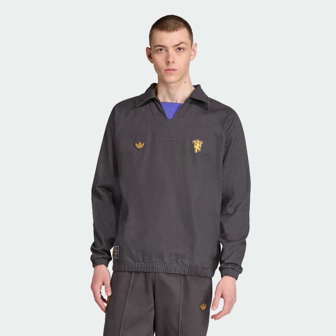 Яке adidas Performance Manchester United Terrace Icons Track Top Сиво | JX6788, 0