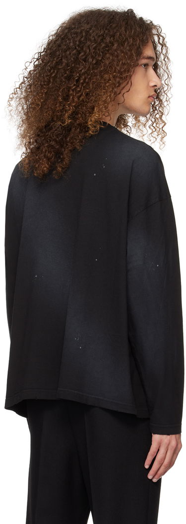 Тениска We11done Graphic Print Long Sleeve T-Shirt Черно | WD-TT0-24-752-U-BK, 2