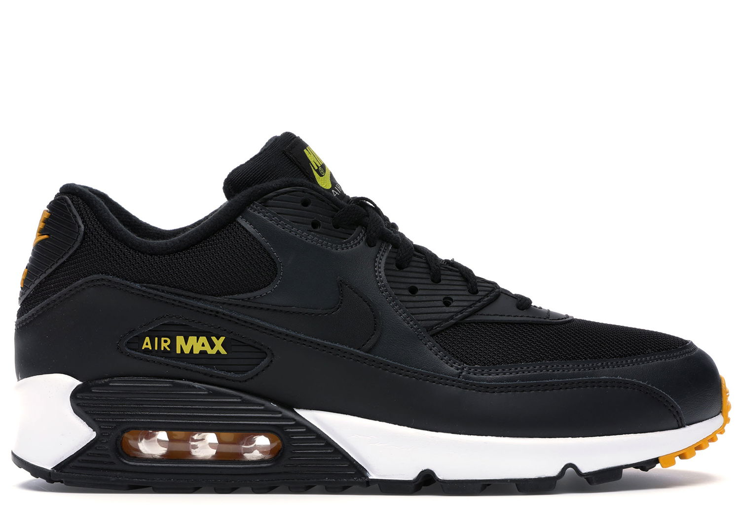 Кецове и обувки Nike Air Max 90 Black Amarillo Черно | AJ1285-022, 0