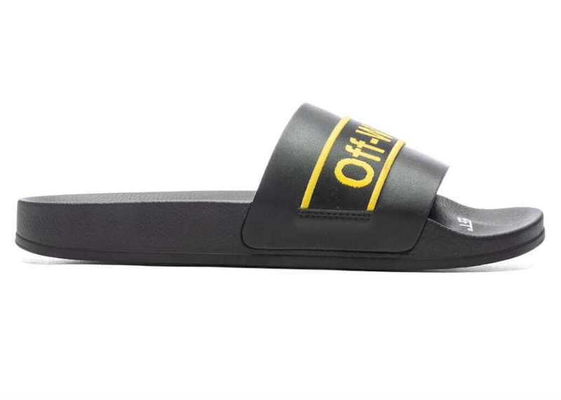 Кецове и обувки Off-White Industrial Belt Slide Black Yellow Черно | OMIC001C99MAT0031018, 0
