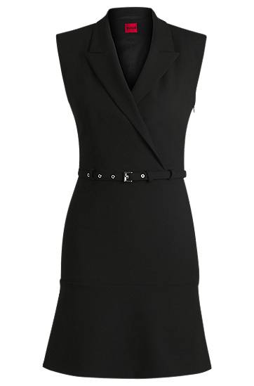 Pокля BOSS Blazer Dress with Buckled Belt Черно | 50534664