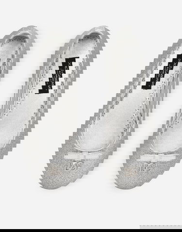 Кецове и обувки Dolce & Gabbana Glittery Fabric Ballet Flats With Bow And Dg Logo Металик | D11300AA74580998, 3