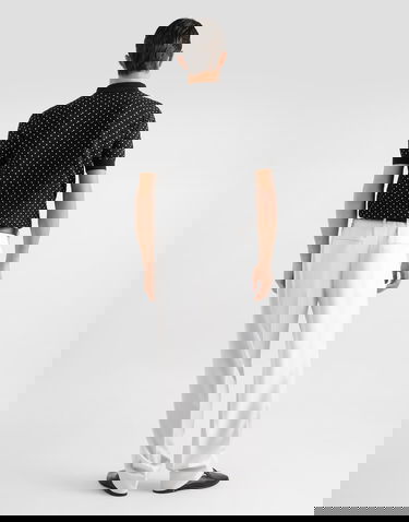 Поло тениска Dolce & Gabbana Micro-dot Stitch Knitted Polo Shirt with Pearl Buttons Черно | GXZ02ZJGMFBN0004, 2