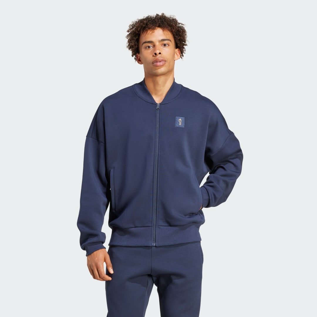 Яке бомбър adidas Performance Juventus Seasonal Doubleknit Тъмно синьо | IT3842, 1