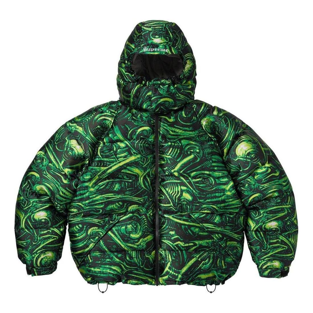 Пухо яке Supreme H.R. Giger Jacquard Down Puffer Jacket Зелено | SUP-FW23-141, 0