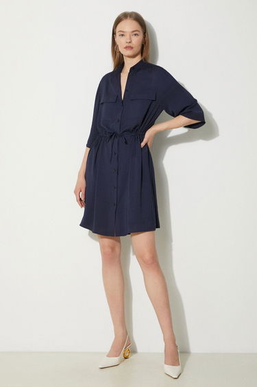 Pокля MAISON KITSUNÉ Maison Kitsuné Double Pocket Mini Dress Тъмно синьо | MW01607WF0022, 1