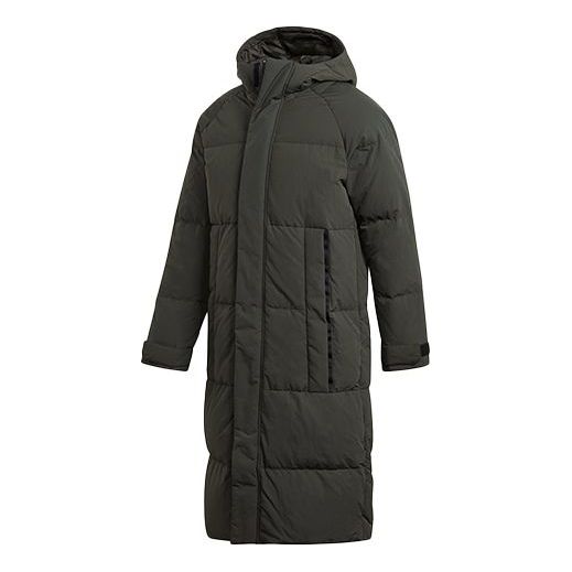 Палта adidas Originals Casual Hooded Down Long Parka Зелено | FT2487