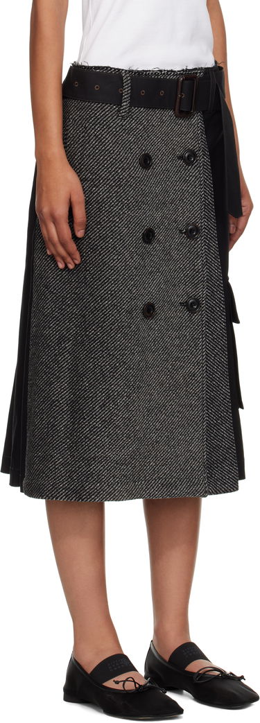 Пола Andersson Bell Andersson Bell Whitney Trench Pleated Midi Skirt Черно | apa848w, 1